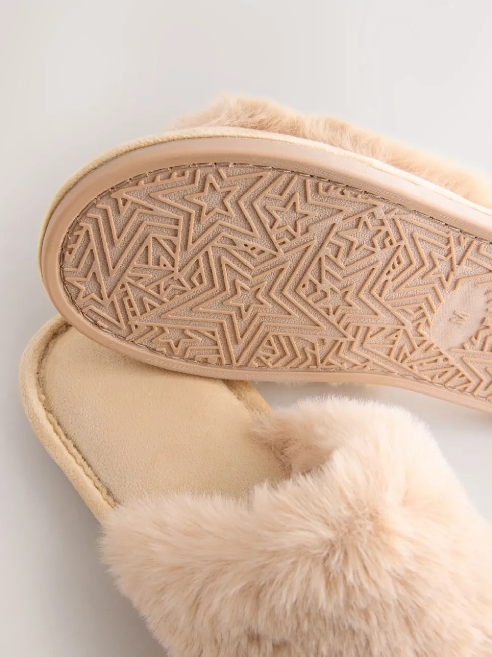 Yellow Faux Fur Sider Slippers