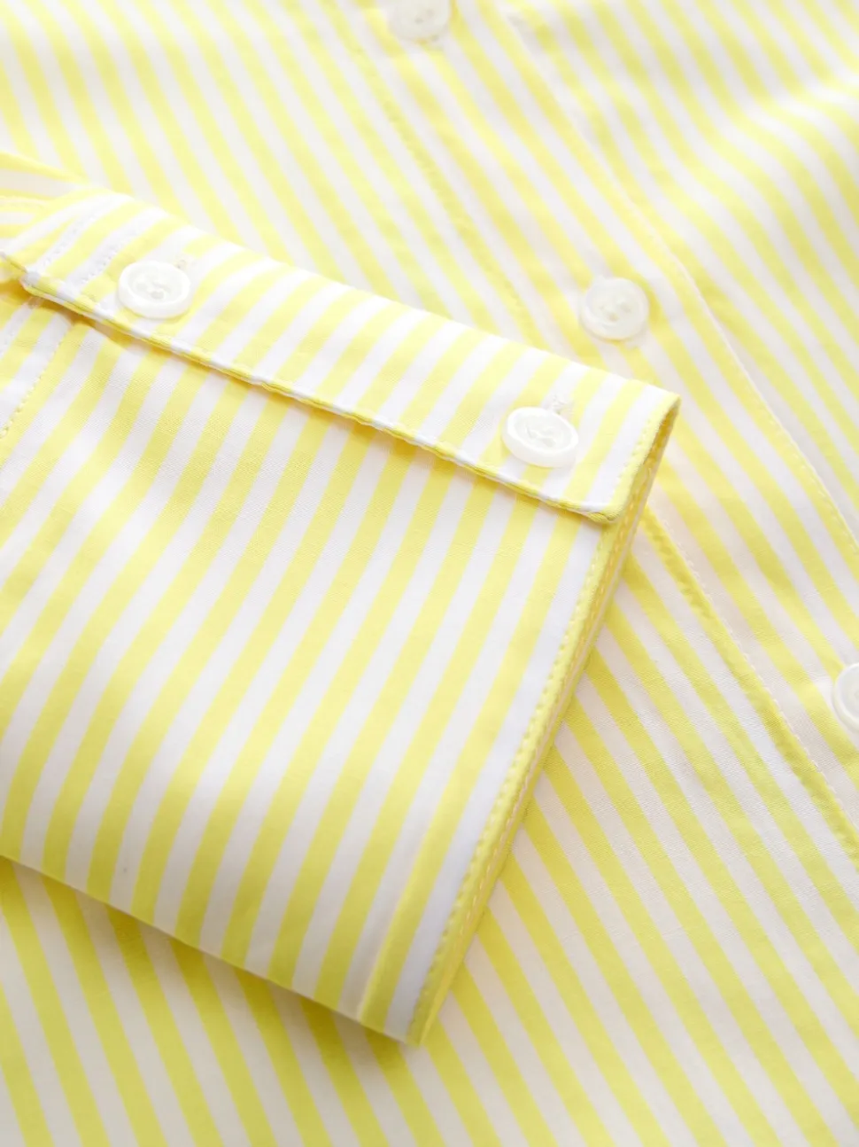 Yellow/White Stripe Banana Embroidered Long Sleeve Shirt