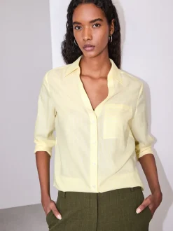 Yellow/White Stripe Soft Relaxed Long Sleeve Shirt