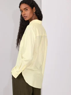 Yellow/White Stripe Soft Relaxed Long Sleeve Shirt