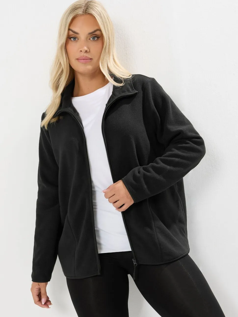 Yours Curve Black Active Fleece