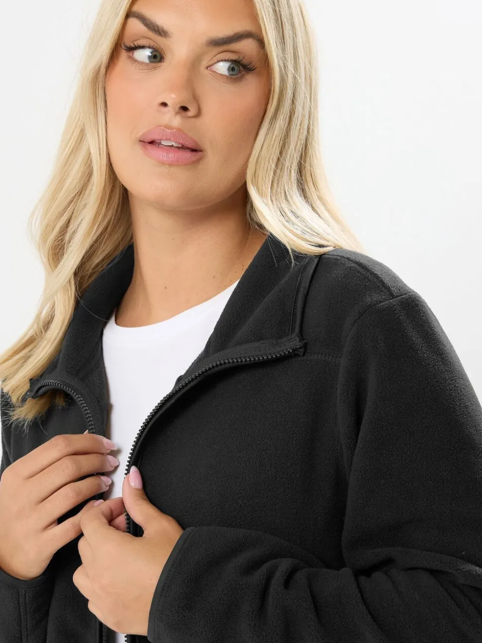 Yours Curve Black Active Fleece