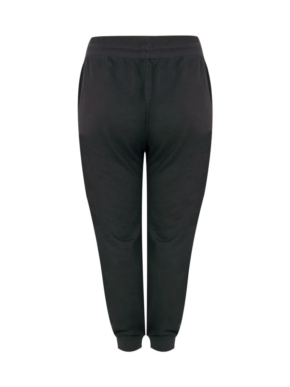 Yours Curve Black Basic Cuffed Joggers