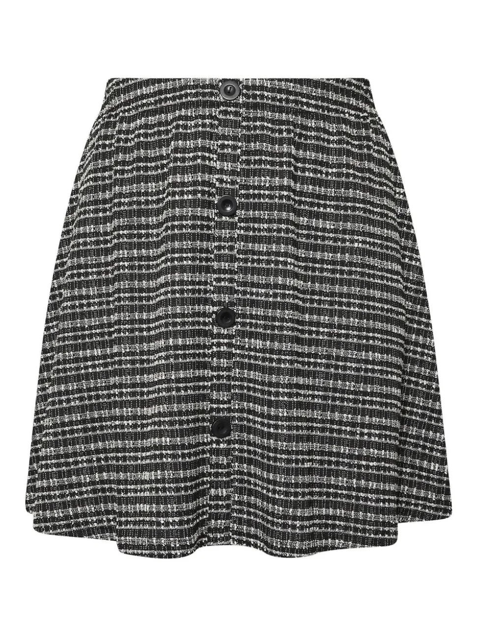 Yours Curve Black Boucle A Line Button Skirt