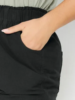 Yours Curve Black Cool 100% Cotton Shorts