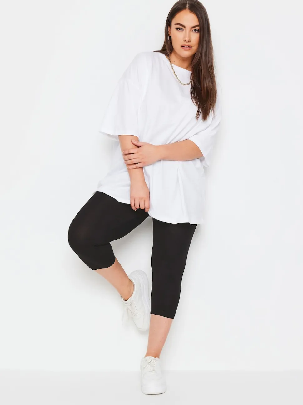 Yours Curve Black Cycling 2 Pack Leggings