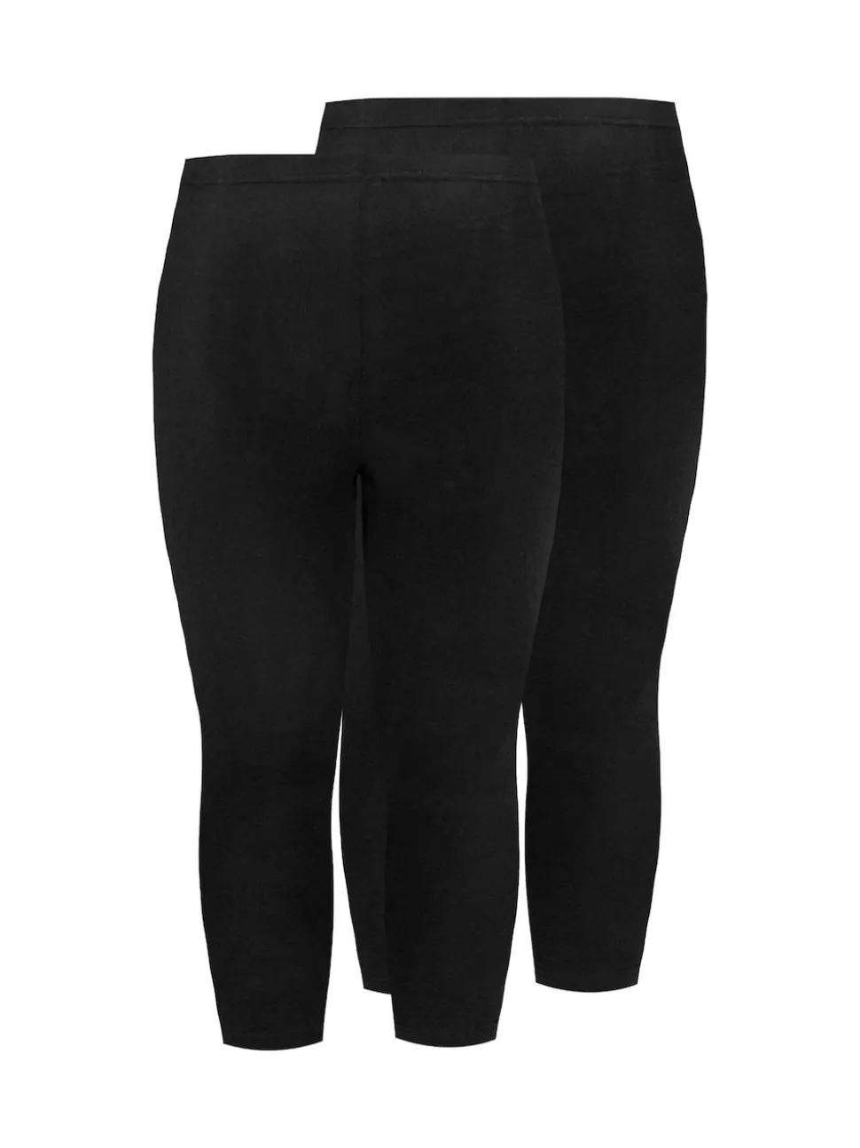 Yours Curve Black Cycling 2 Pack Leggings
