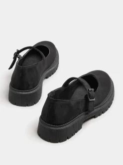 Yours Curve Black Extra Wide Fit Wide Fit Chunky Mary Jane Shoes