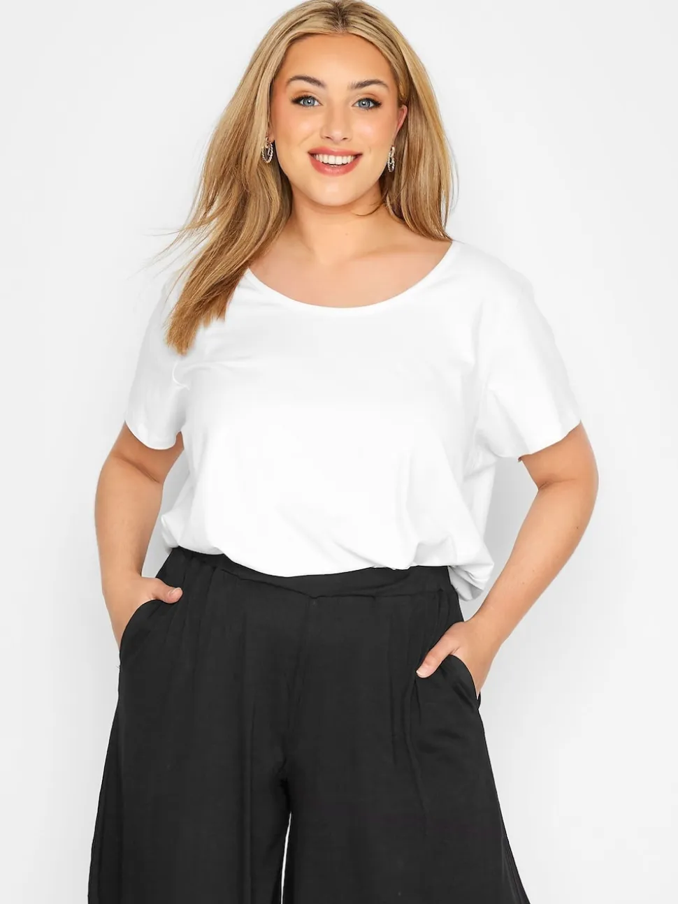 Yours Curve Black Jersey Shorts