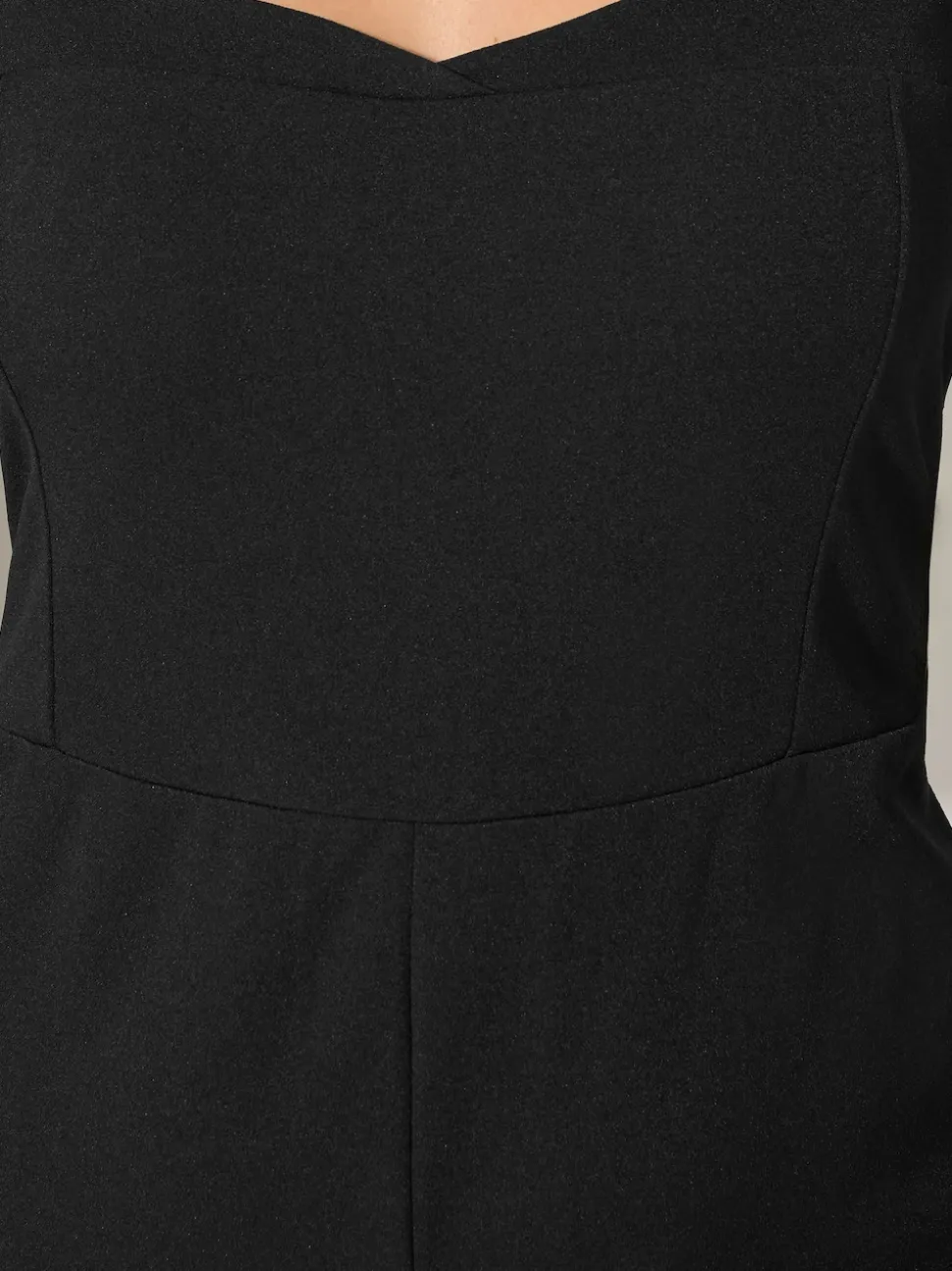 Yours Curve Black London Sweetheart Jumpsuit