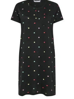 Yours Curve Black Placket Nightdress