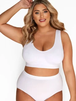 Yours Curve Black Seamless Unpadded Bra 2 Pack