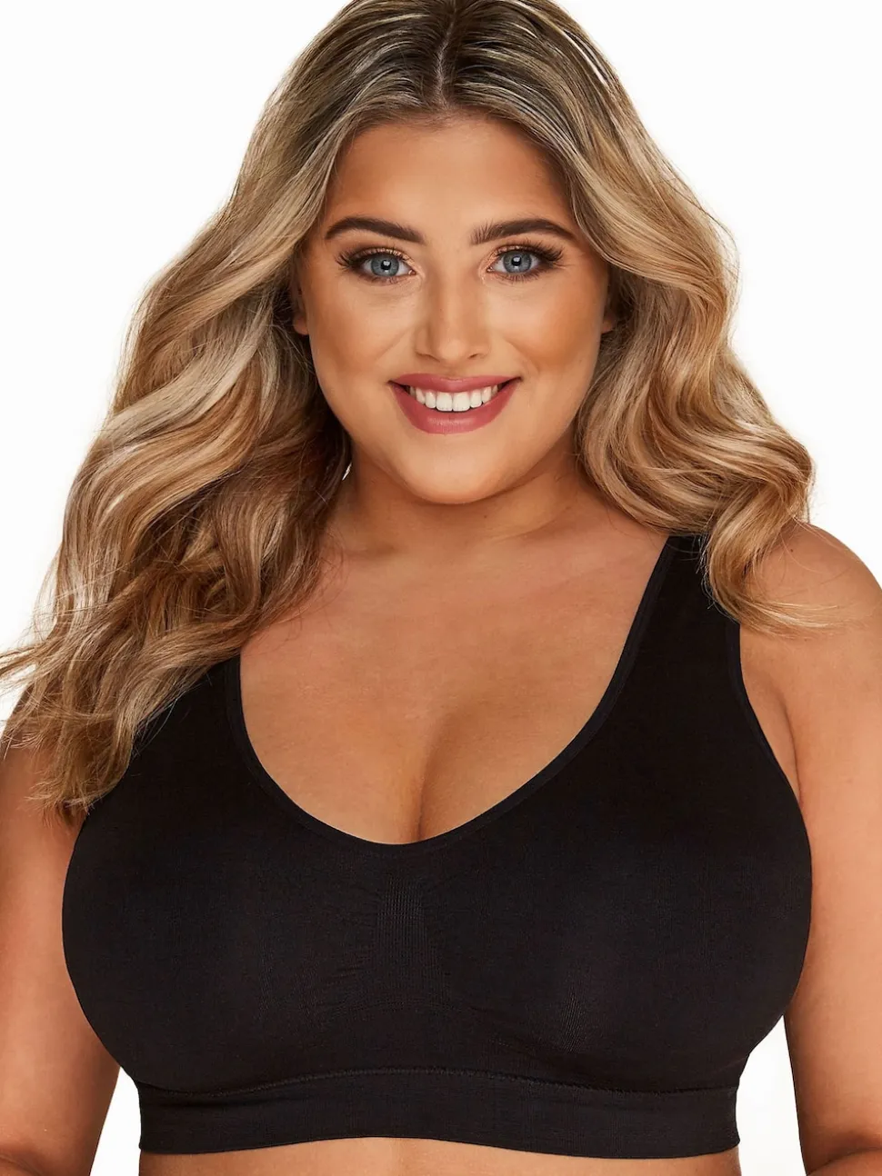 Yours Curve Black Seamless Unpadded Bra 2 Pack