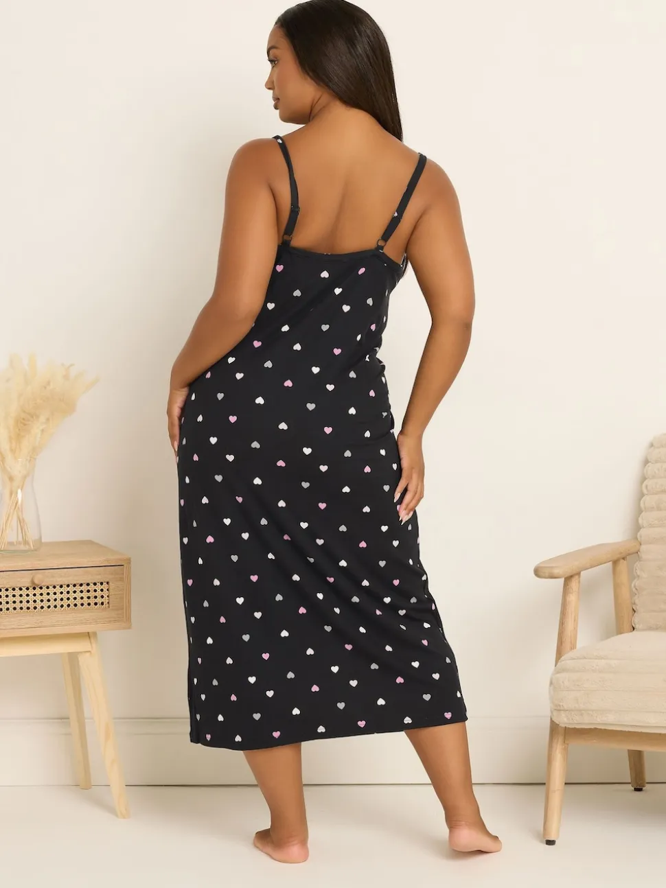 Yours Curve Black Soft Touch Midaxi Chemise