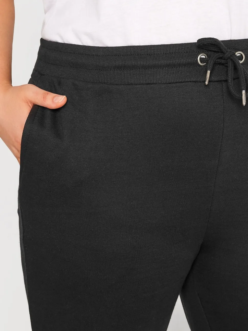 Yours Curve Black Straight Leg Joggers