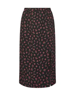 Yours Curve Black Textured Tube Skirt