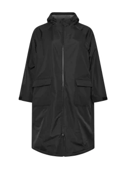 Yours Curve Black Waterproof Fleece Lined Robe
