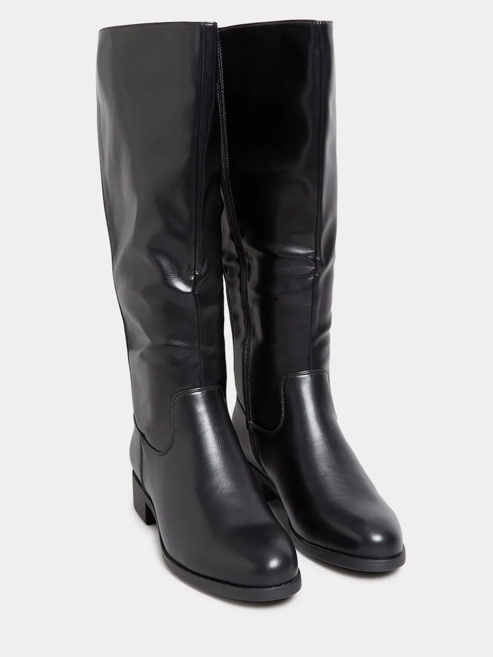 Yours Curve Black Wide Fit Extra Wide Fit Stretch Knee Boots