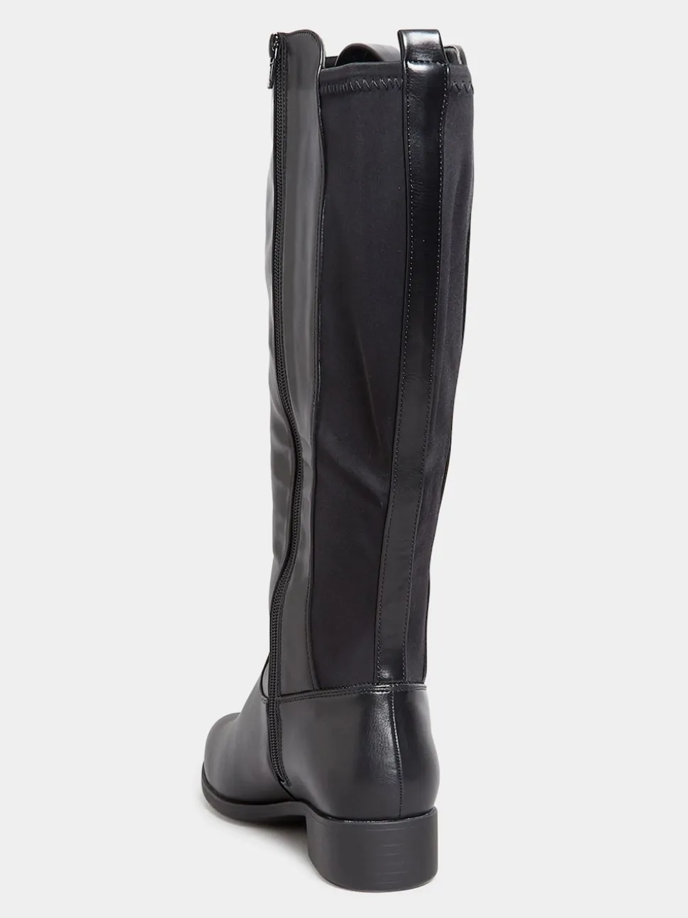 Yours Curve Black Wide Fit Extra Wide Fit Stretch Knee Boots
