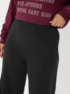 Yours Curve Black Wide Leg Leggings