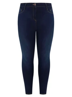 Yours Curve Blue Curve Skinny Stretch AVA Jeans