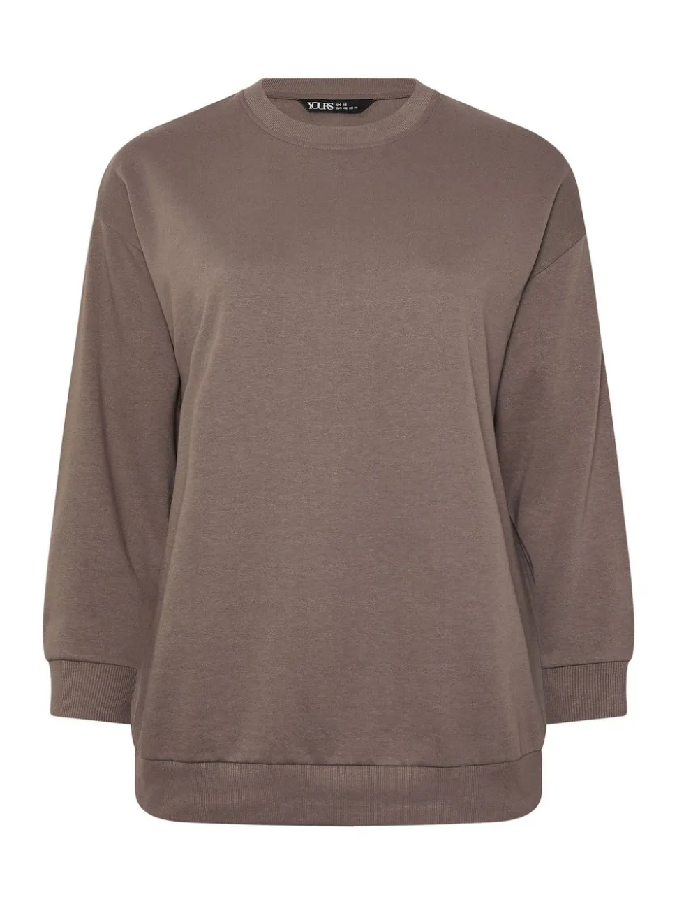 Yours Curve Brown Basic Sweatshirt
