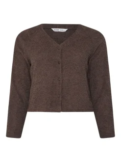 Yours Curve Brown Chenille Cardigan