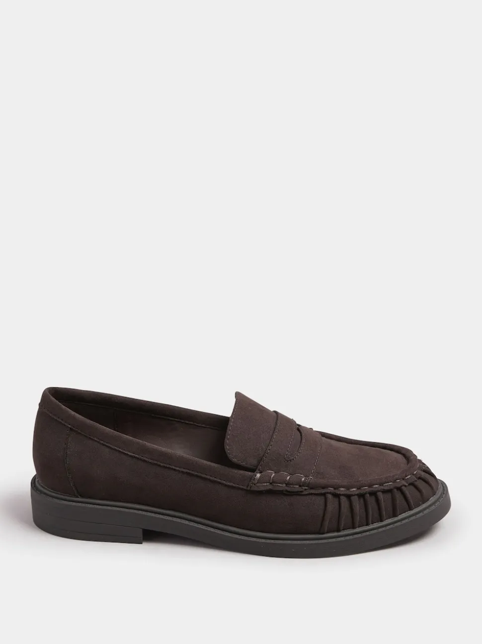 Yours Curve Brown Extra Wide Fit Extra Wide Fit Ruched Loafers