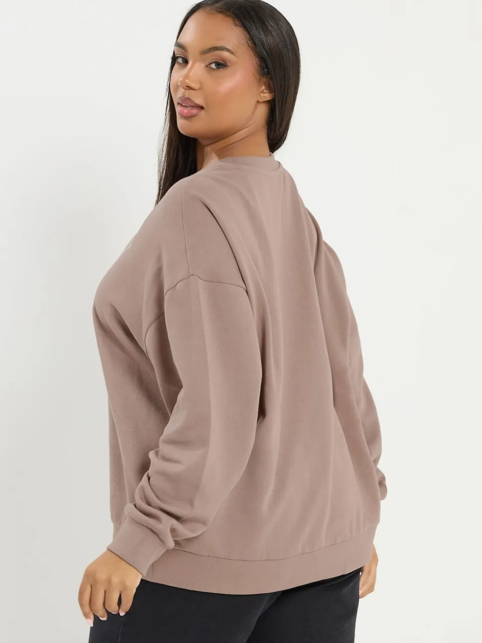 Yours Curve Brown Sunday Sweatshirt