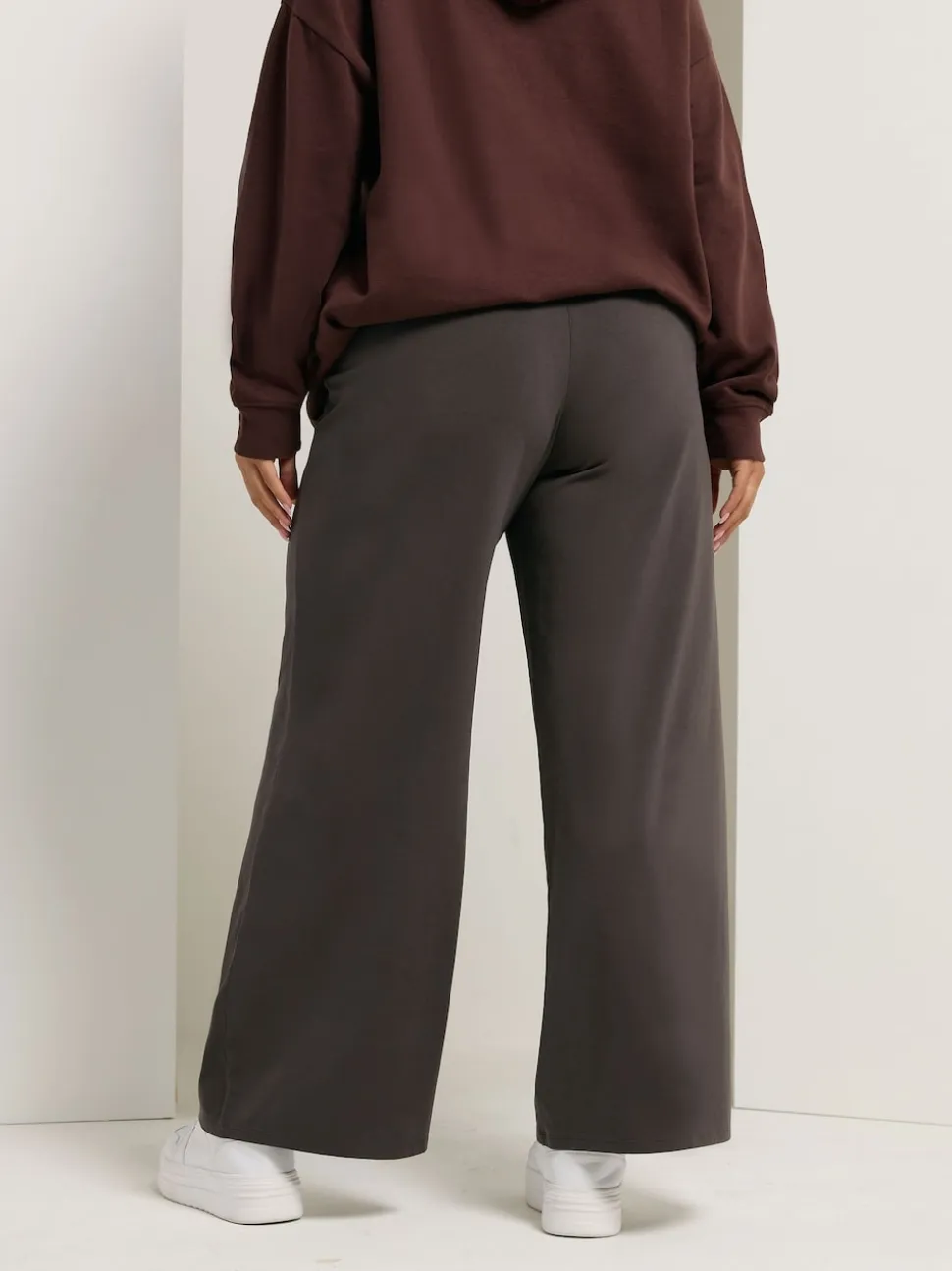 Yours Curve Brown Wide Leg Leggings