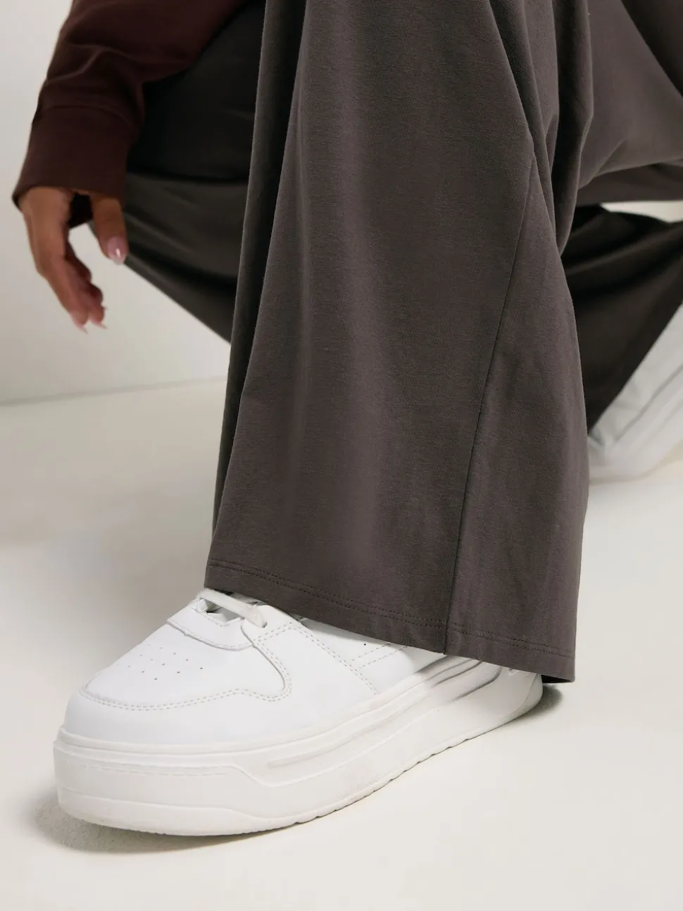 Yours Curve Brown Wide Leg Leggings