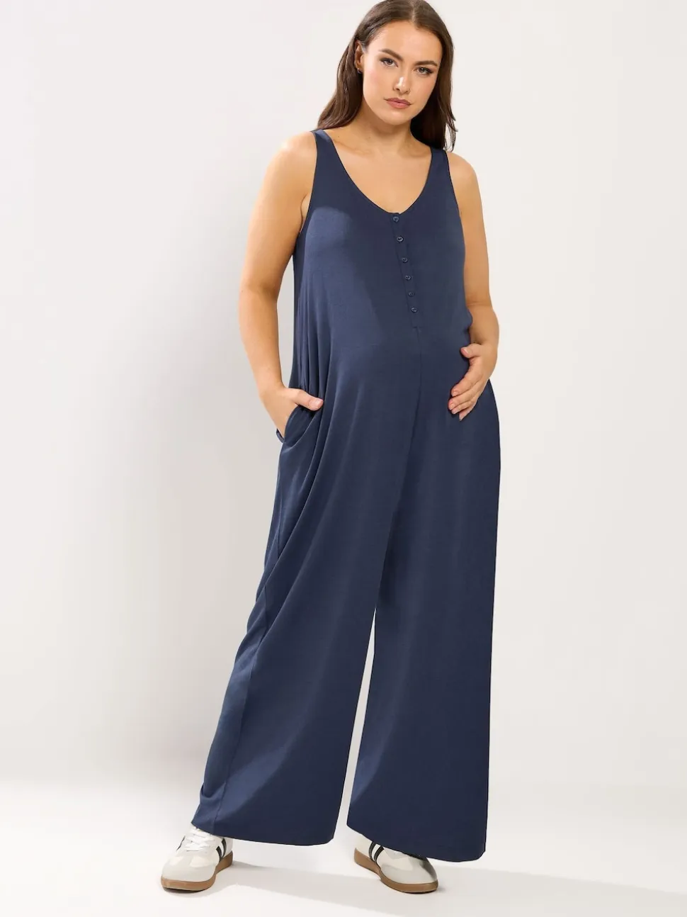 Yours Curve Coal Black Maternity Breastfeeding Jumpsuit