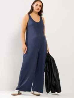 Yours Curve Coal Black Maternity Breastfeeding Jumpsuit