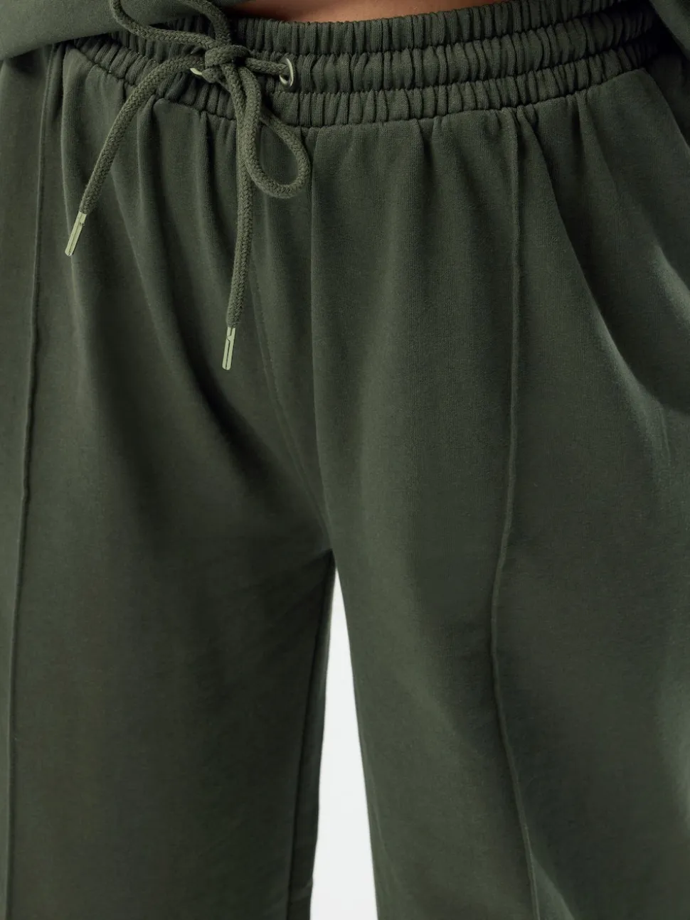 Yours Curve Green Wide Fit Wide Leg Joggers
