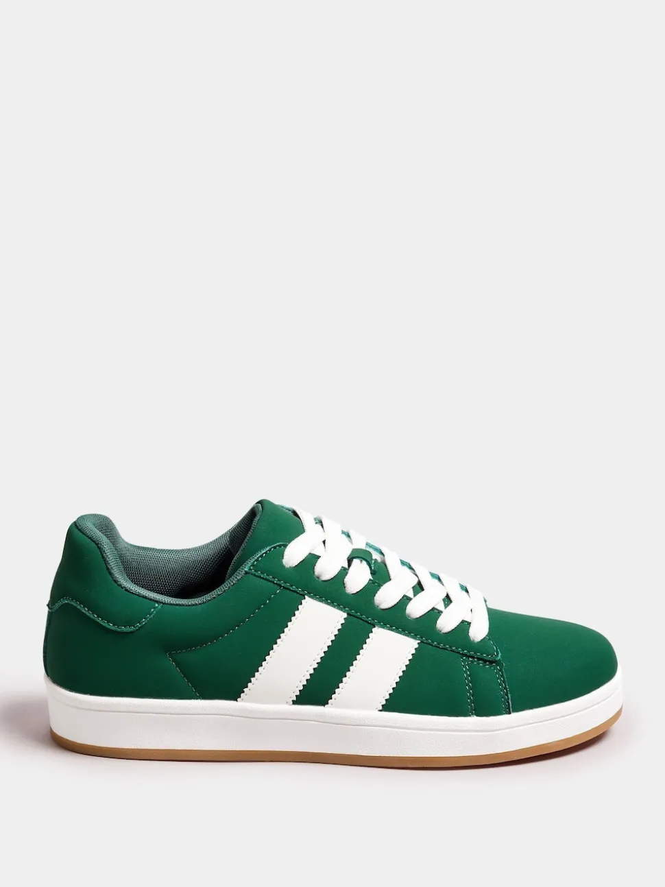 Yours Curve Green Wide Fit Padded Skate Trainers
