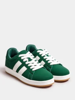 Yours Curve Green Wide Fit Padded Skate Trainers