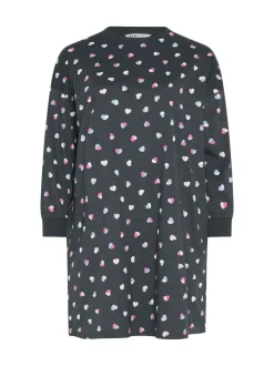 Yours Curve Grey Long Sleeve Nightdress
