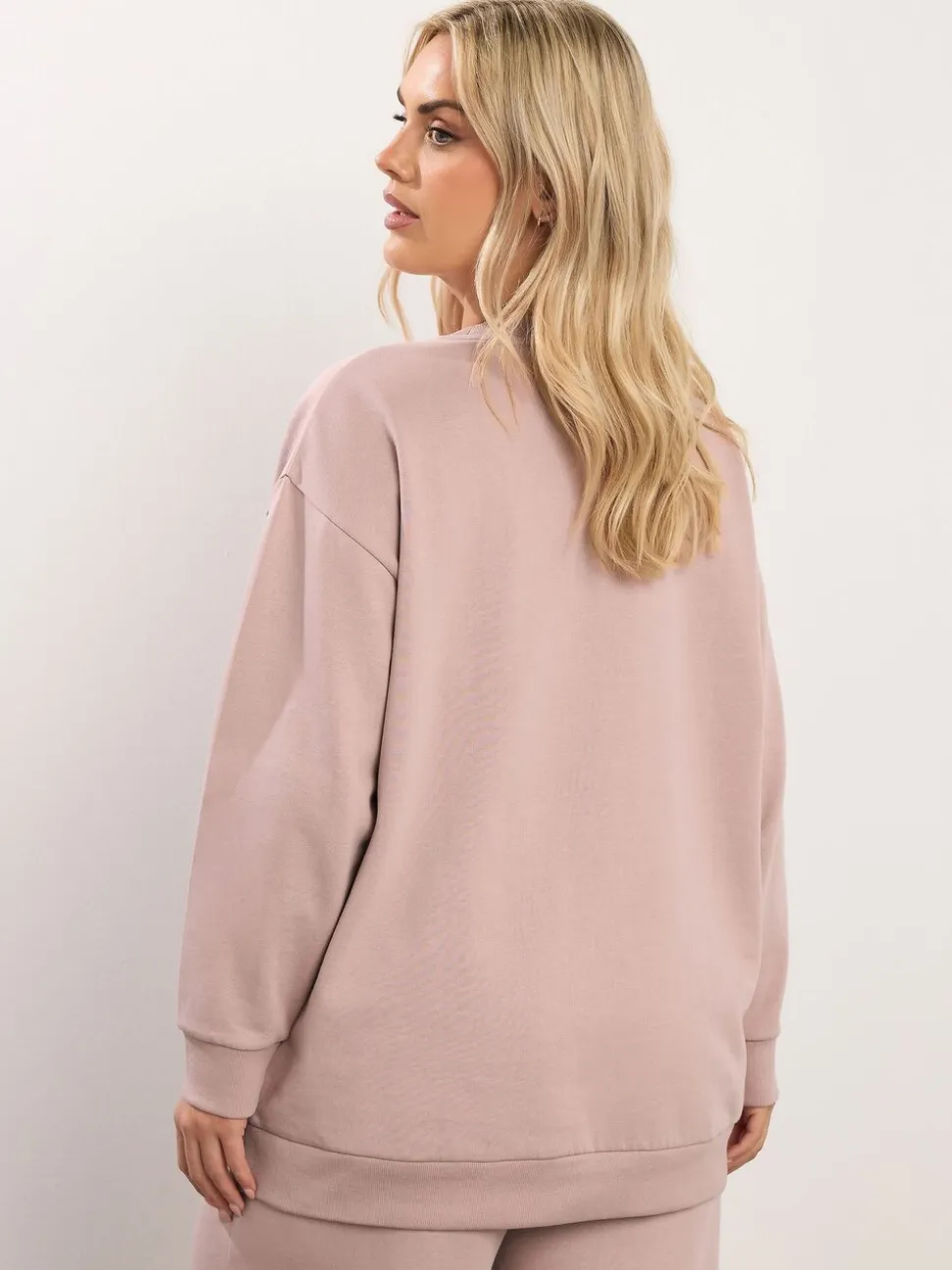 Yours Curve Pink Basic Sweatshirt