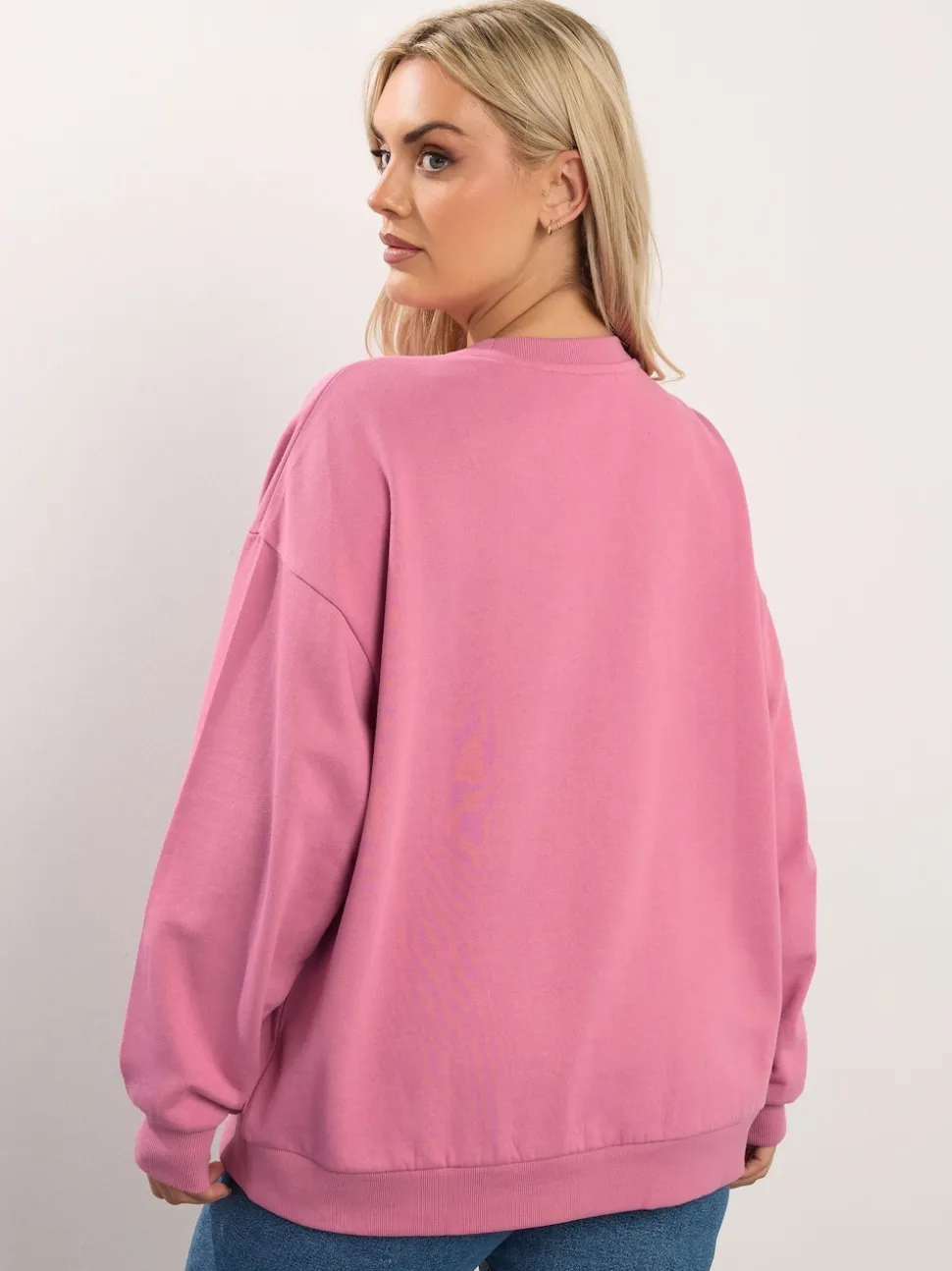 Yours Curve Pink Paris Sweatshirt