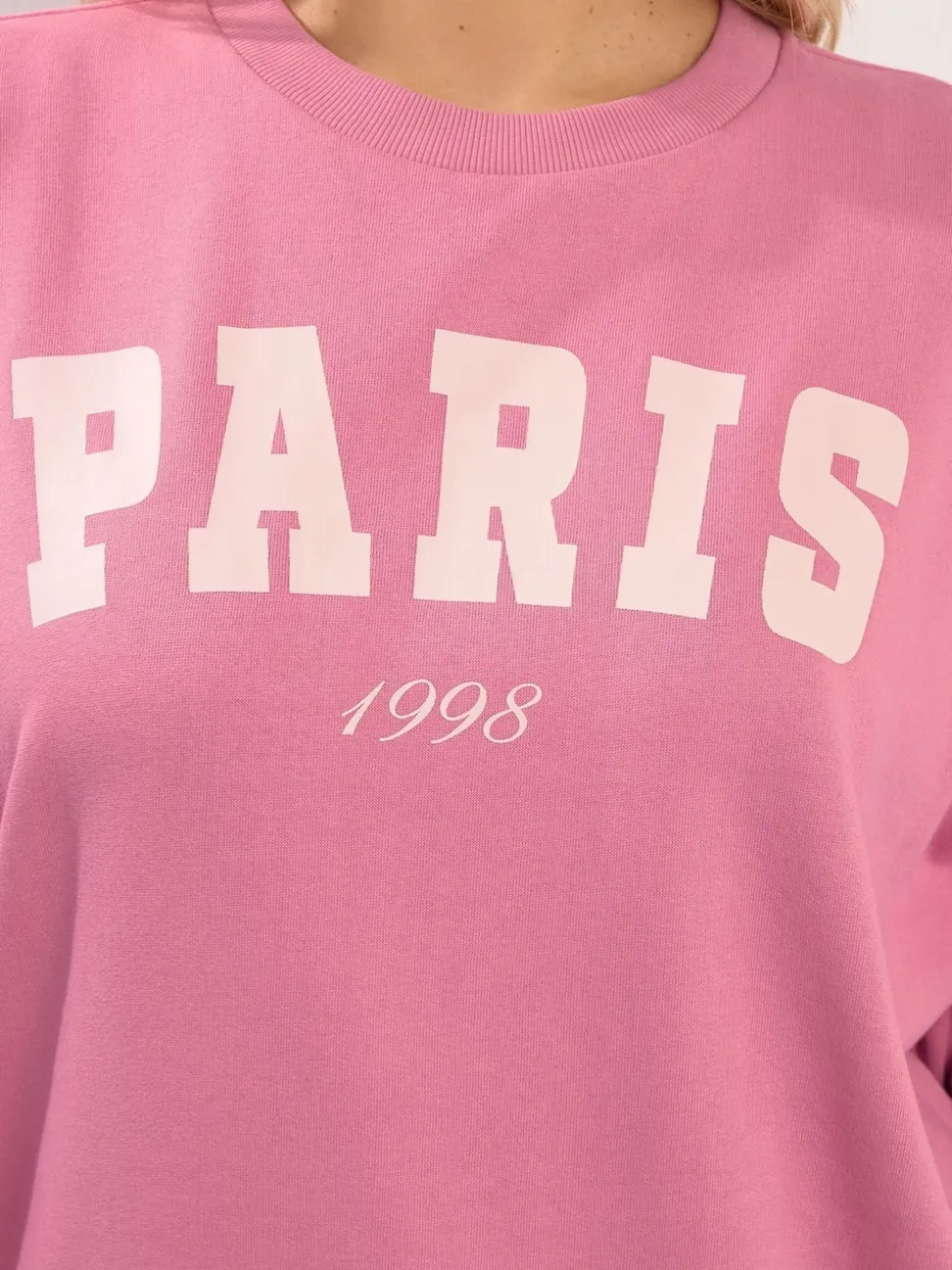 Yours Curve Pink Paris Sweatshirt