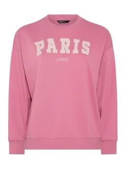 Yours Curve Pink Paris Sweatshirt