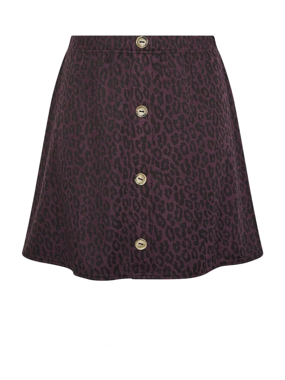Yours Curve Purple Button Front Skirt