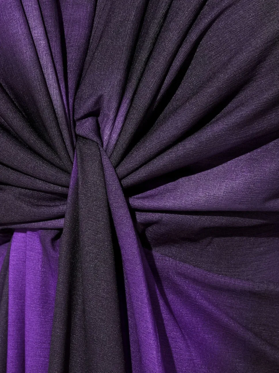Yours Curve Purple London Knot Front Angel Sleeve Dress