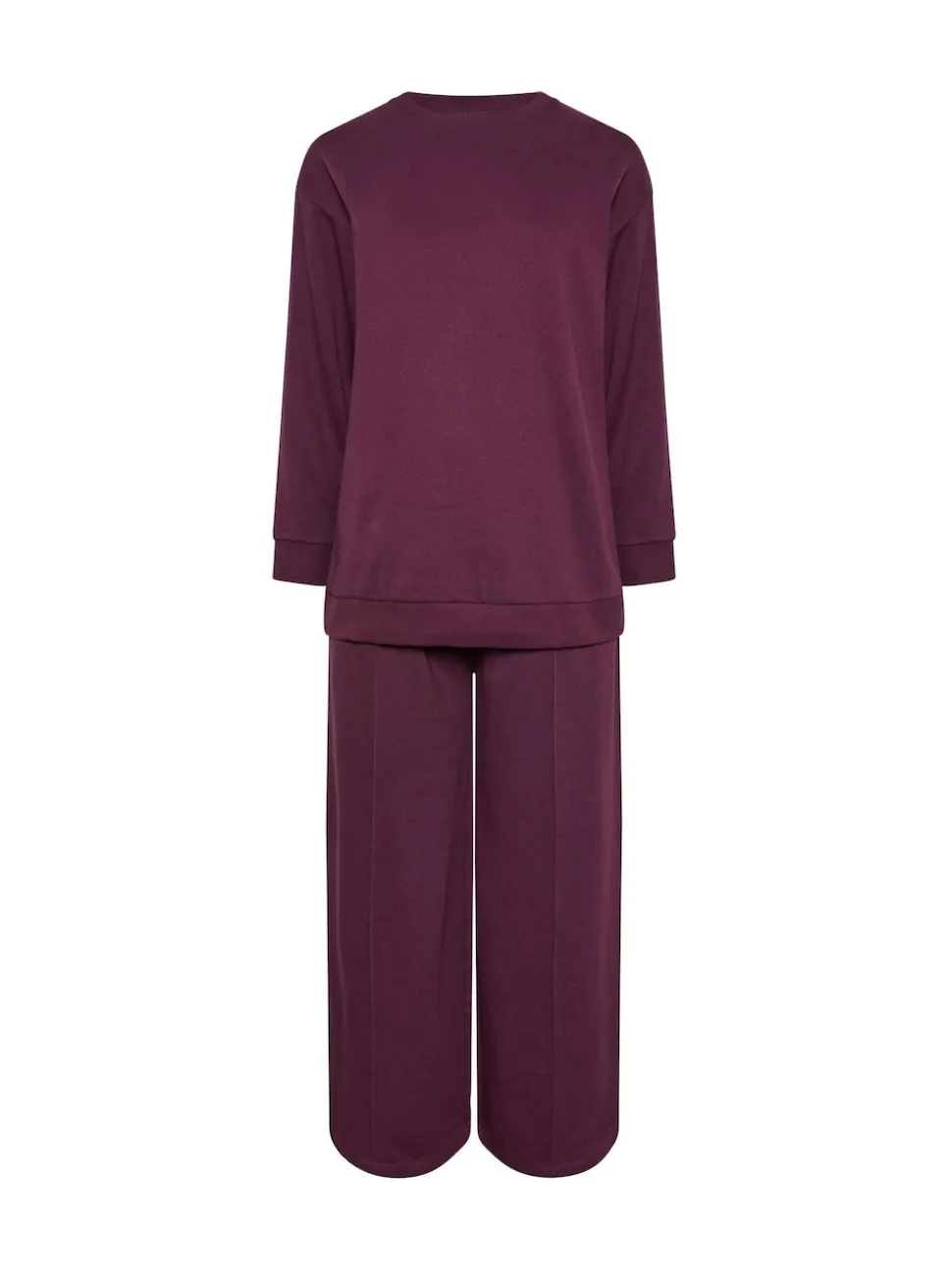 Yours Curve Red Crew Neck Sweatshirt Joggers Set