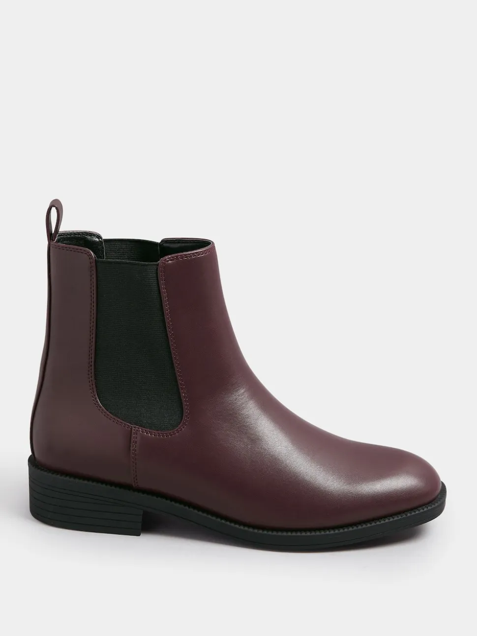 Yours Curve Red Extra Wide Fit Ankle Chelsea Boots