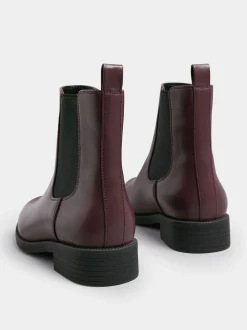 Yours Curve Red Extra Wide Fit Ankle Chelsea Boots