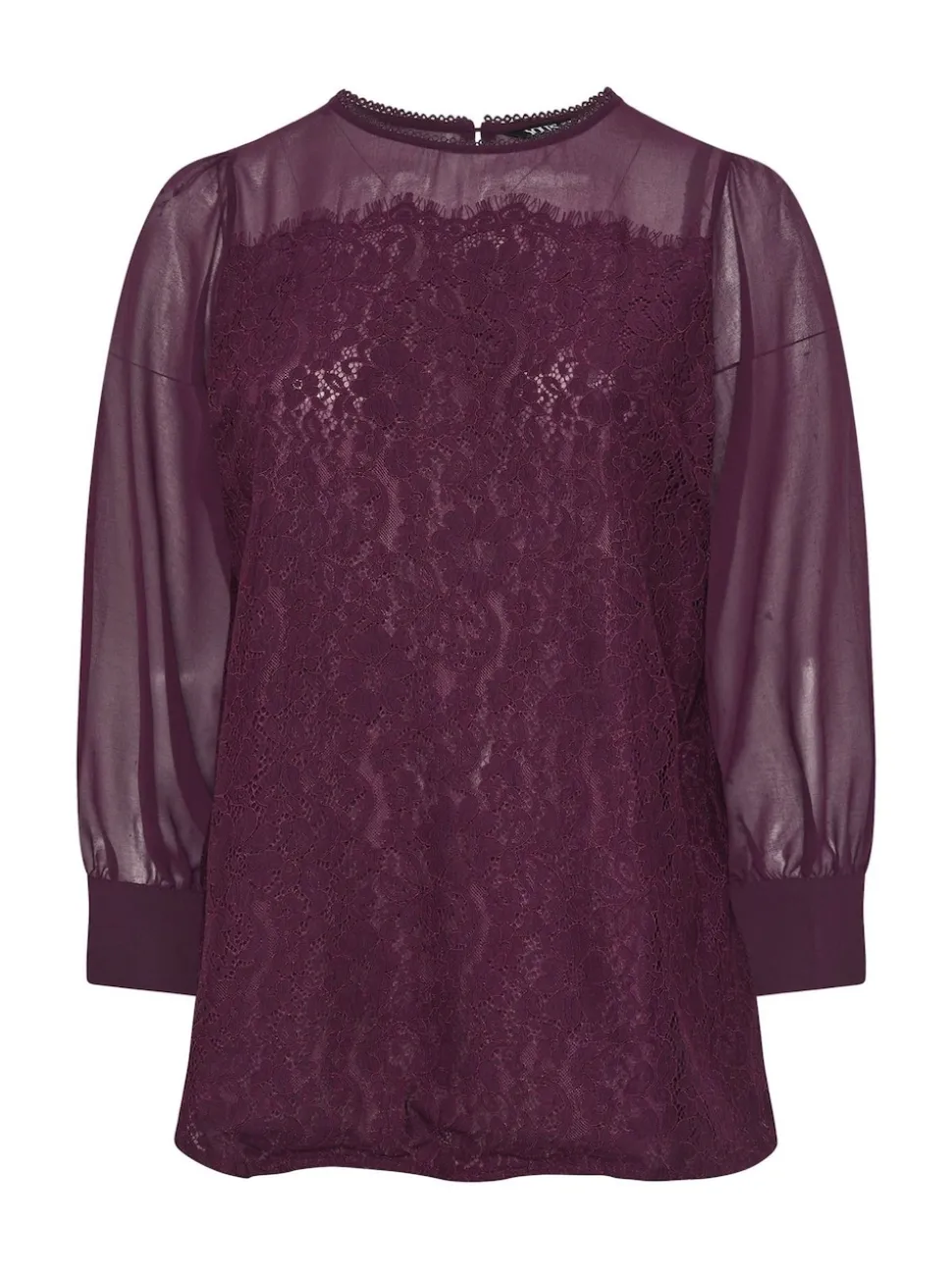 Yours Curve Red Lace Front Blouse