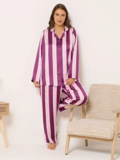 Yours Curve Red Satin Pyjamas Set
