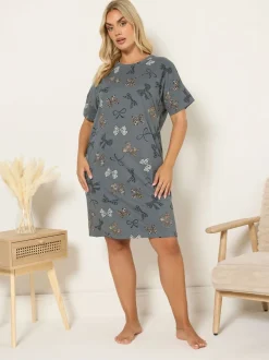 Yours Curve Red Sunday Vibes Sleeptee Nightdress 2 Pack