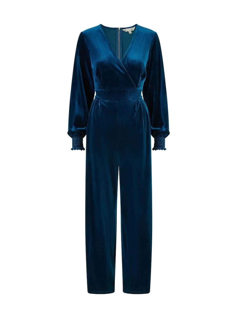 Yumi Blue Velvet Long sleeve Jumpsuit